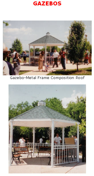 Gazebos - If you need metal building construction for your home, contact us in Floresville, Texas, for patios, gazebos, garages, and sheds. 
