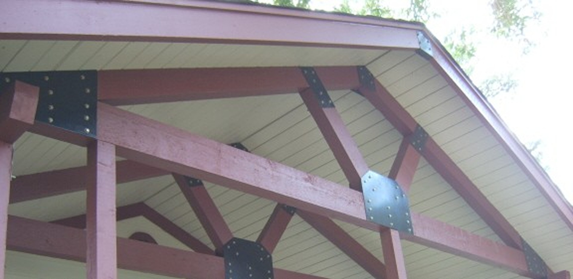 Painted Cedar Trusses